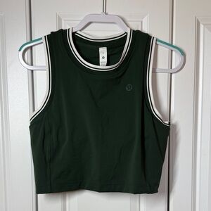 Varsity Scoop-Neck Cropped Tennis Tank Top (12)